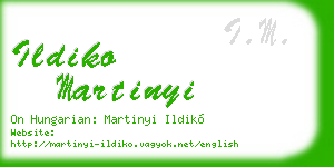 ildiko martinyi business card