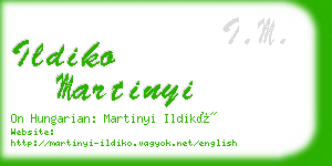 ildiko martinyi business card